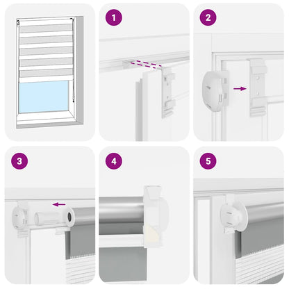Zebra Blind 120 x 175 cm Black