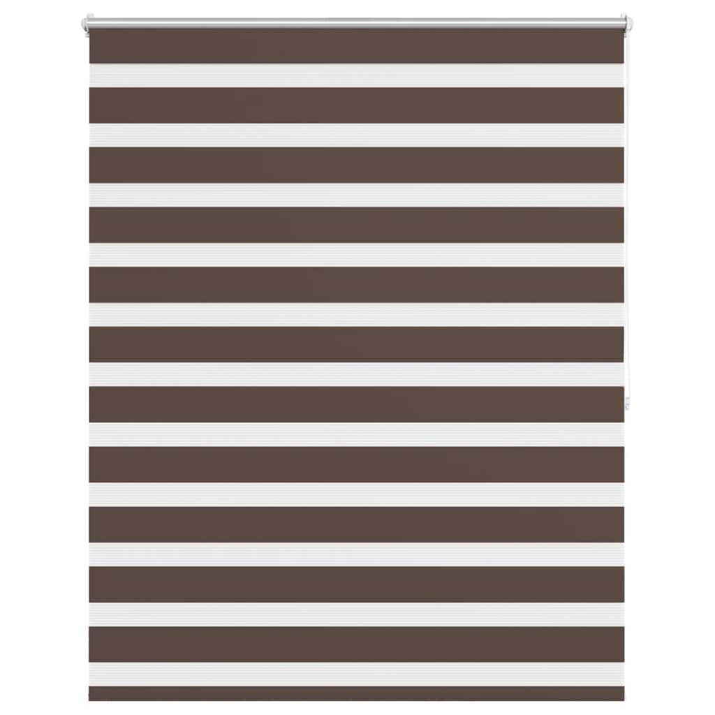 vidaXL Zebra blind 120,9x175 cm Fabric Width 116,7 cm coffee