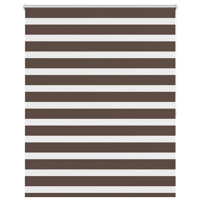 vidaXL Zebra blind 120,9x175 cm Fabric Width 116,7 cm coffee