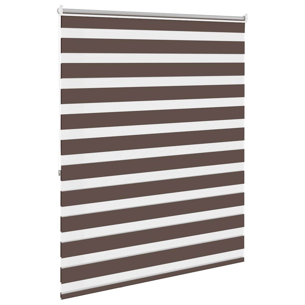 vidaXL Zebra blind 120,9x175 cm Fabric Width 116,7 cm coffee