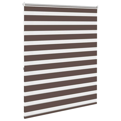 vidaXL Zebra blind 120,9x175 cm Fabric Width 116,7 cm coffee