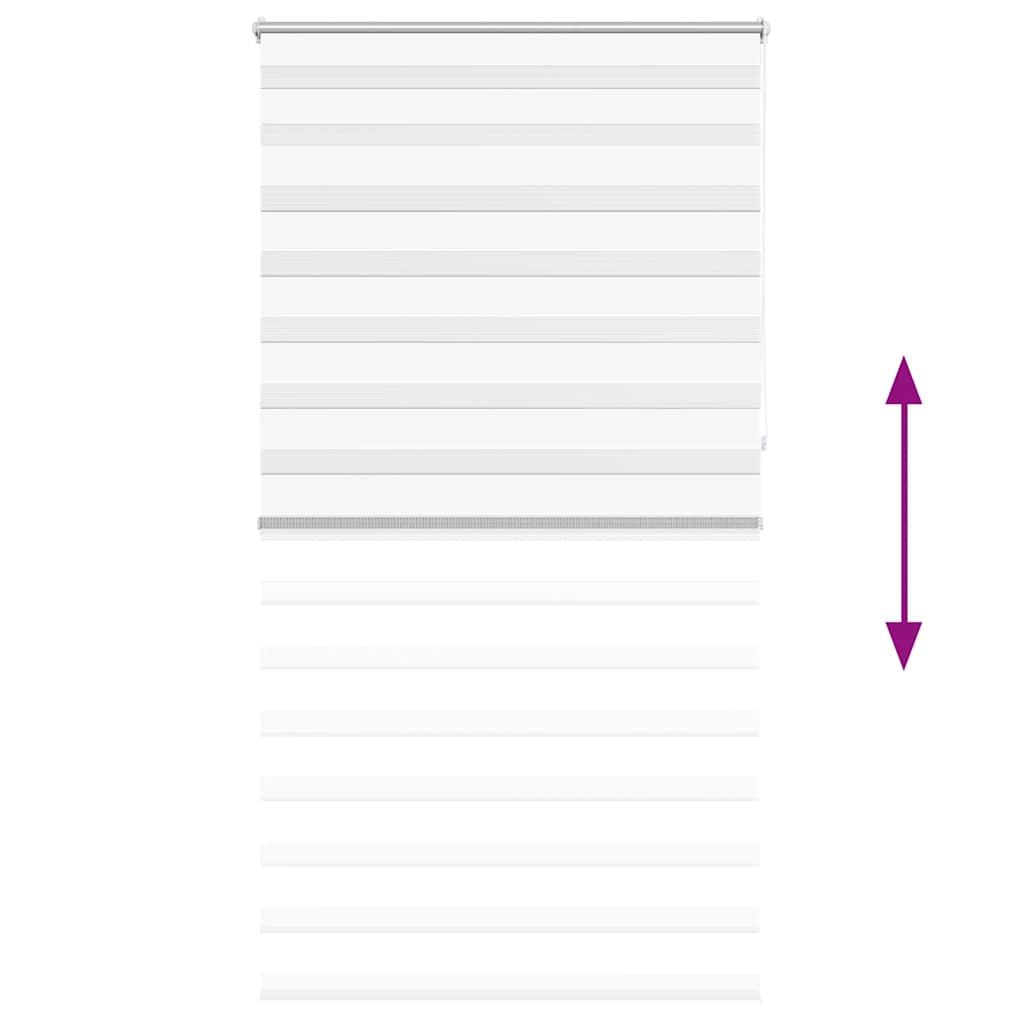 vidaXL Zebra blind 120,9x230 cm Fabric Width 116,7 cm white