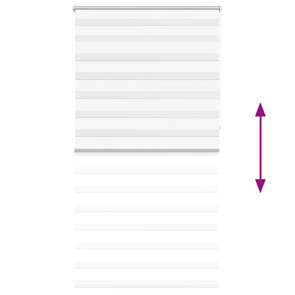 vidaXL Zebra blind 120,9x230 cm Fabric Width 116,7 cm white