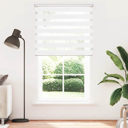 vidaXL Zebra blind 120.9x230 cm Fabric Width 116.7 cm white