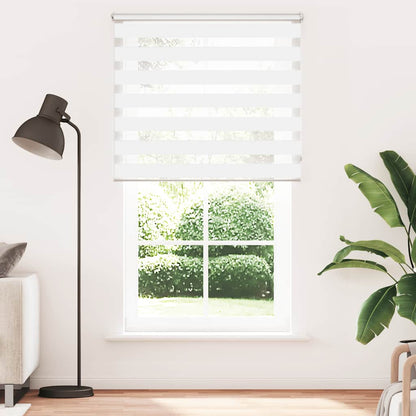 vidaXL Zebra blind 120,9x230 cm Fabric Width 116,7 cm white