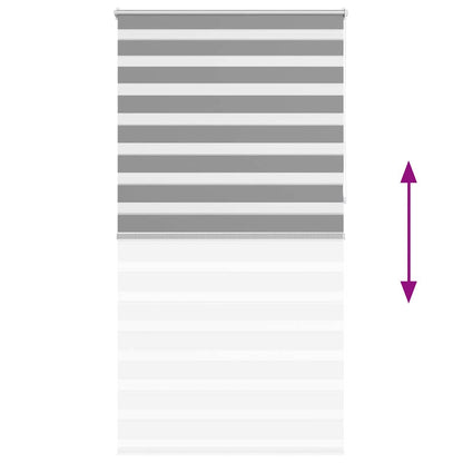 vidaXL Zebra blind 120.9x230 cm Fabric Width 116.7 cm grey