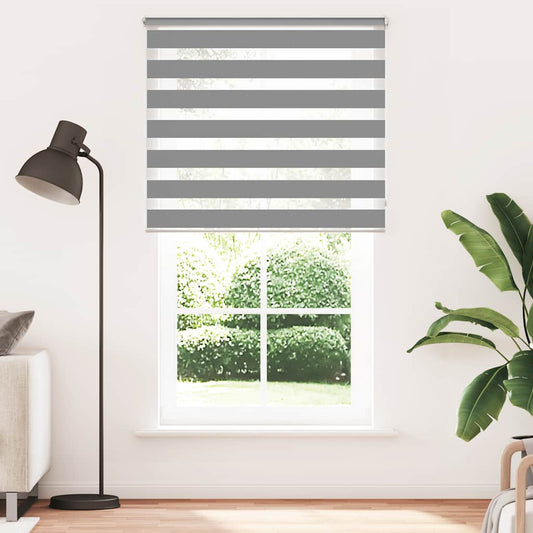 vidaXL Zebra blind 120,9x230 cm Fabric Width 116,7 cm grey