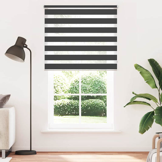 vidaXL Zebra blind 120,9x230 cm Fabric Width 116,7 cm black