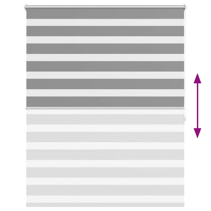 vidaXL Zebra blind 140,9x175 cm Fabric Width 136,7 cm grey