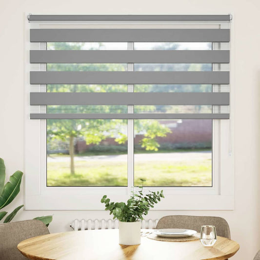 vidaXL Zebra blind 140,9x175 cm Fabric Width 136,7 cm grey