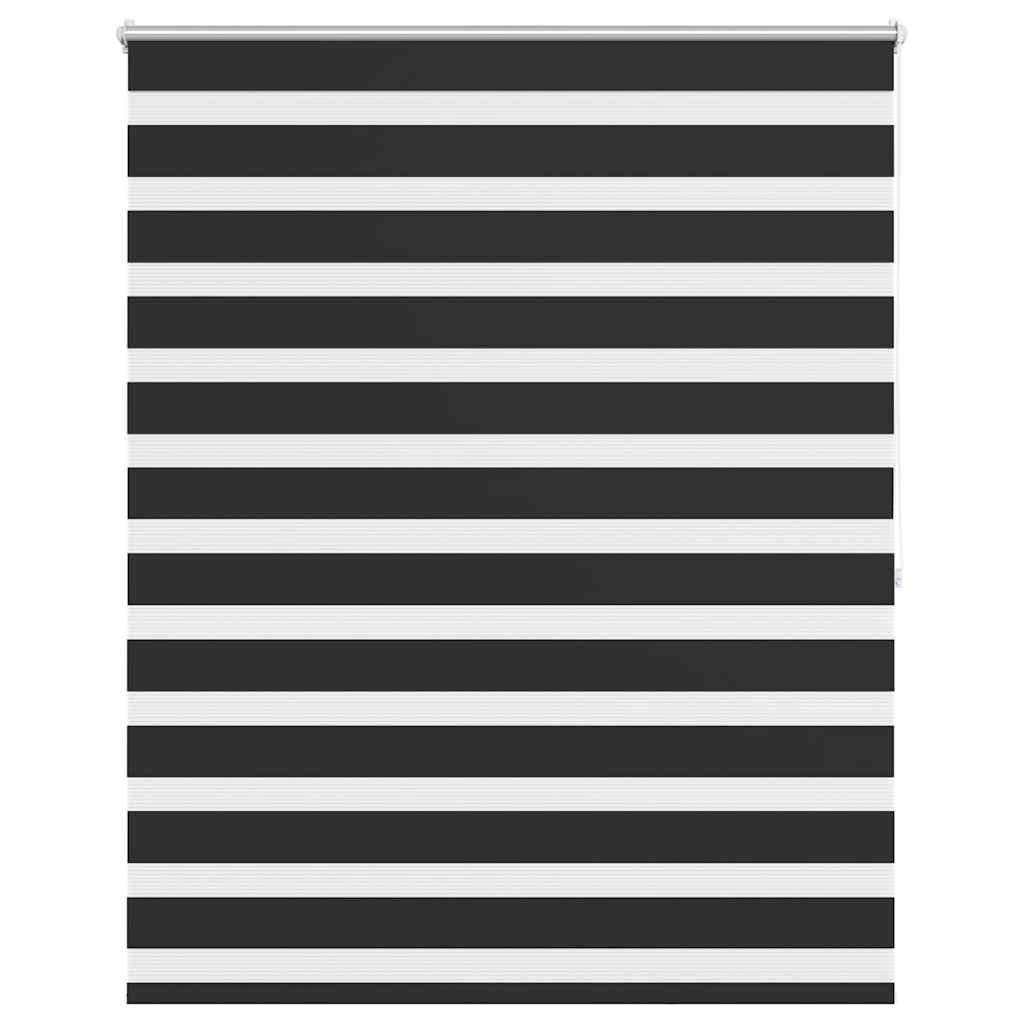 vidaXL Zebra blind 140,9x175 cm Fabric Width 136,7 cm black