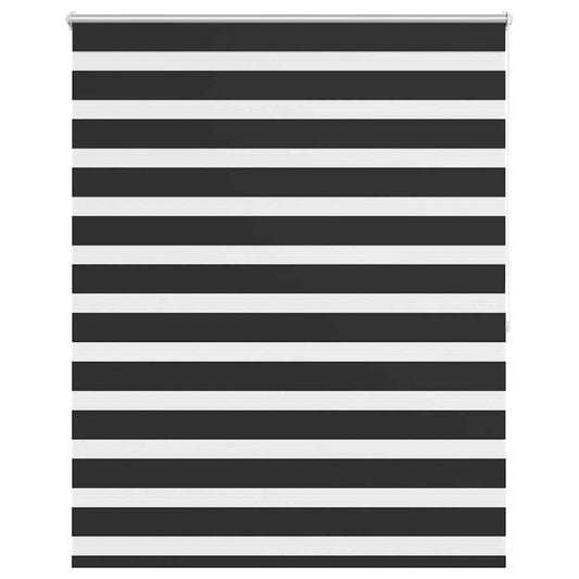 vidaXL Zebra blind 140,9x175 cm Fabric Width 136,7 cm black