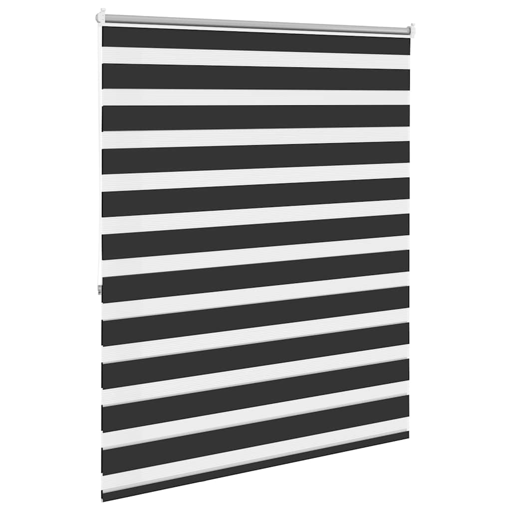 vidaXL Zebra blind 140,9x175 cm Fabric Width 136,7 cm black