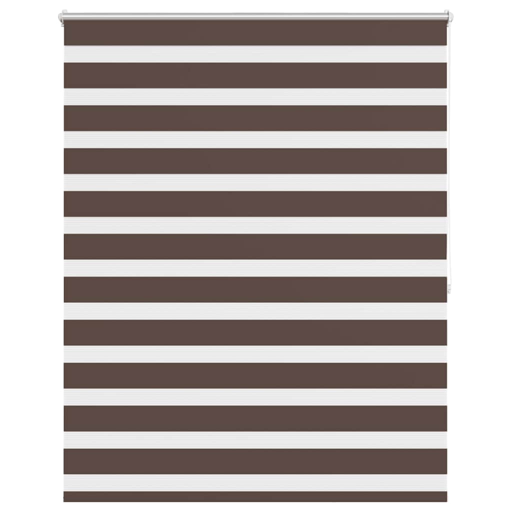 vidaXL Zebra blind 140.9x175 cm Fabric Width 136.7 cm coffee