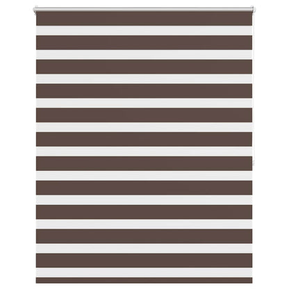 vidaXL Zebra blind 140.9x175 cm Fabric Width 136.7 cm coffee