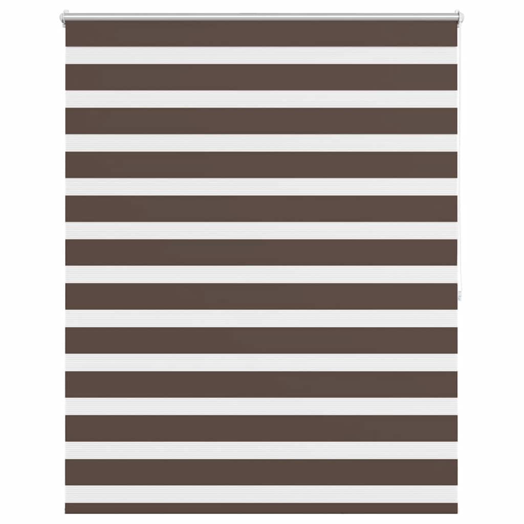 vidaXL Zebra blind 140,9x175 cm Fabric Width 136,7 cm coffee