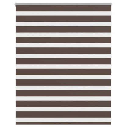 vidaXL Zebra blind 140,9x175 cm Fabric Width 136,7 cm coffee