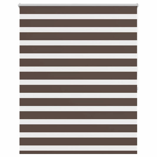 vidaXL Zebra blind 140,9x175 cm Fabric Width 136,7 cm coffee