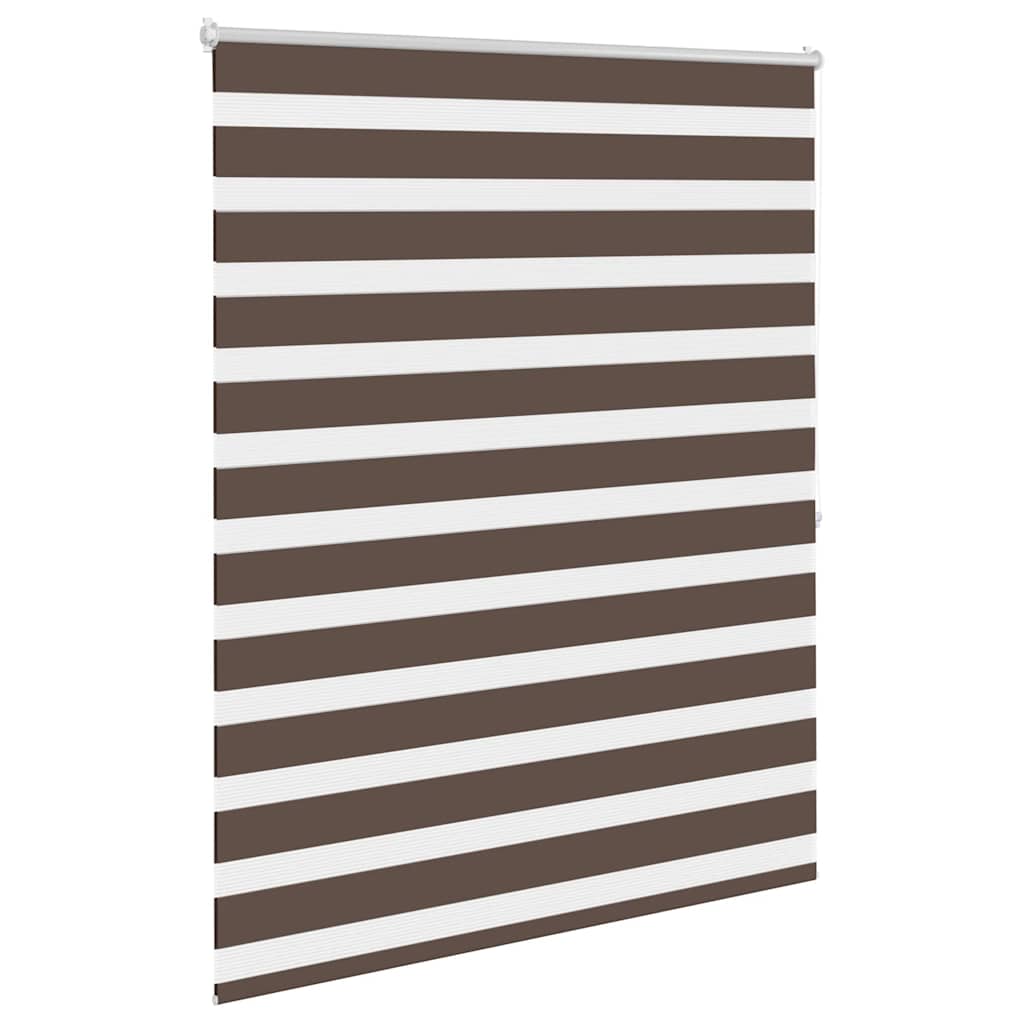 vidaXL Zebra blind 140,9x175 cm Fabric Width 136,7 cm coffee