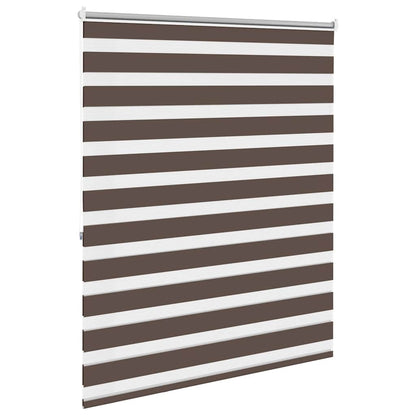 vidaXL Zebra blind 140,9x175 cm Fabric Width 136,7 cm coffee