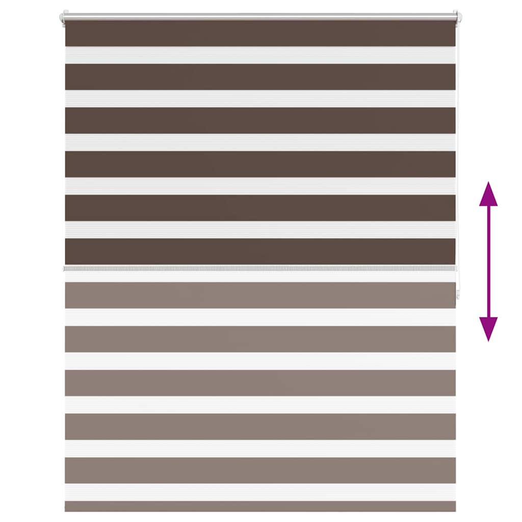 vidaXL Zebra blind 140.9x175 cm Fabric Width 136.7 cm coffee