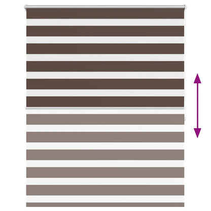 vidaXL Zebra blind 140,9x175 cm Fabric Width 136,7 cm coffee