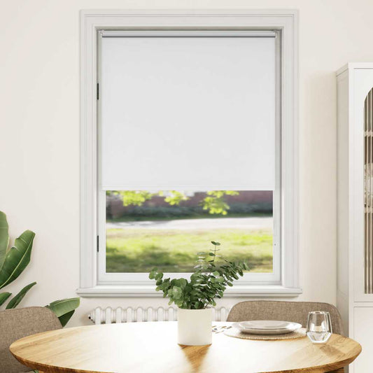 vidaXL Roller blind blackout 84.4x175 cm Fabric Width 80 cm white