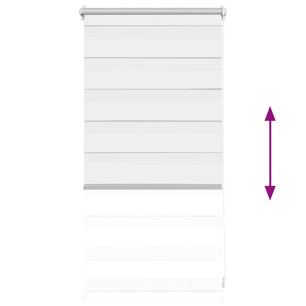 vidaXL Zebra blind 40,9x100 cm Fabric Width 36,7 cm white
