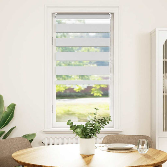 vidaXL Zebra blind 40,9x100 cm Fabric Width 36,7 cm white