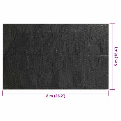 90341 Floating Rectangular PE Solar Pool Film 8 x 5 m Black