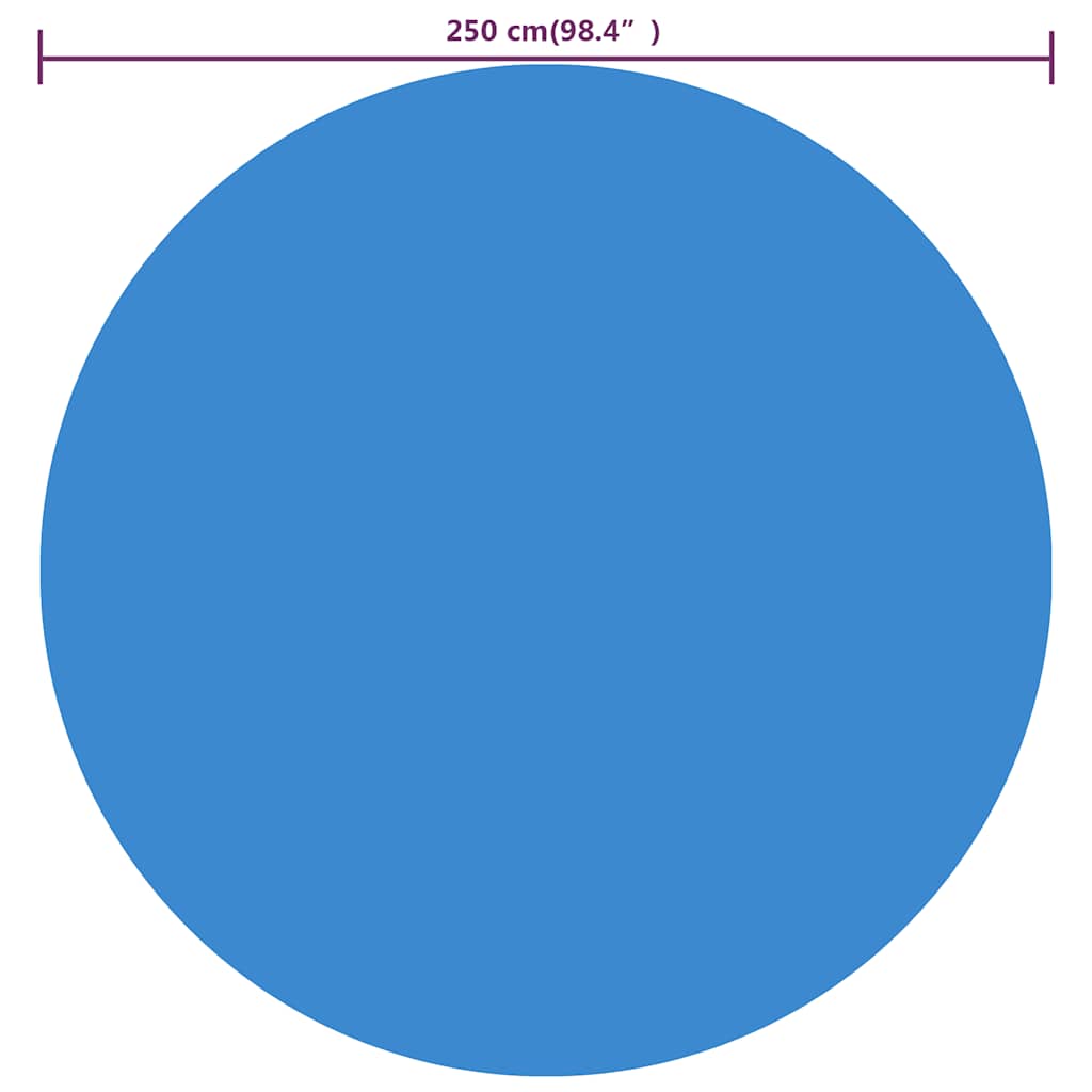 vidaXL Floating Round PE Solar Pool Film 250 cm Blue