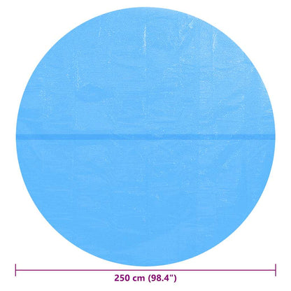 90343 vidaXL Floating Round PE Solar Pool Film 250 cm Blue