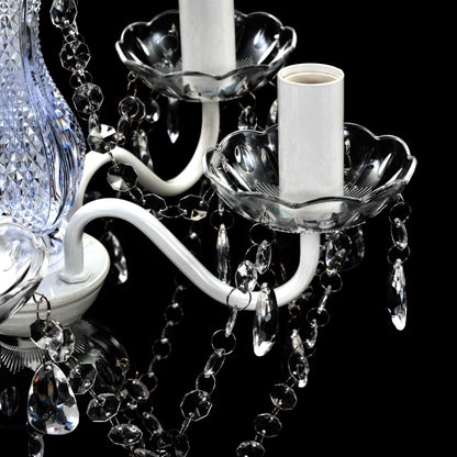 240309 vidaXL Chandelier 5 Bulbs Transparent