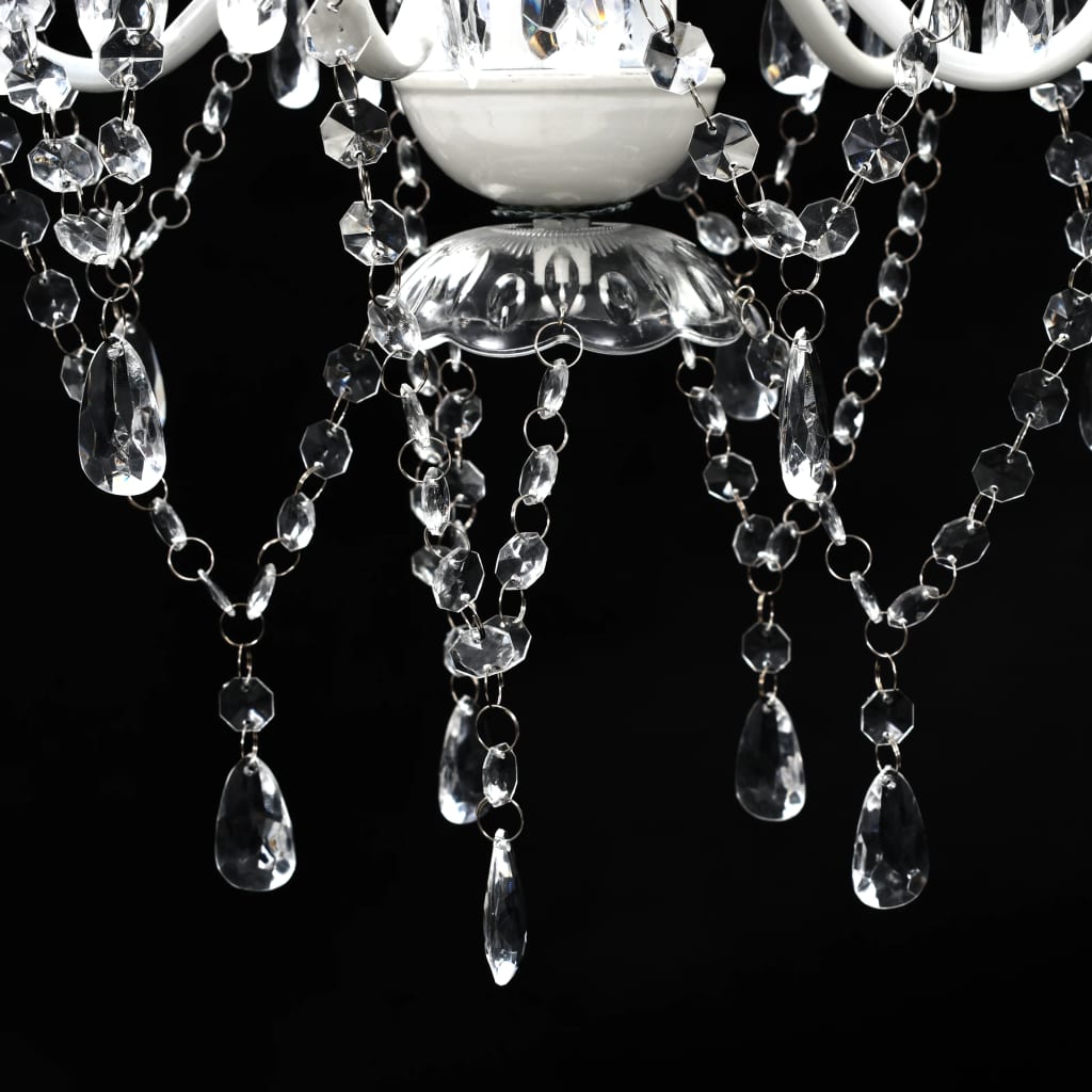 240309 vidaXL Chandelier 5 Bulbs Transparent