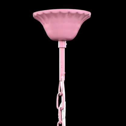 240310 vidaXL Crystal Light 5 Bulbs Pink