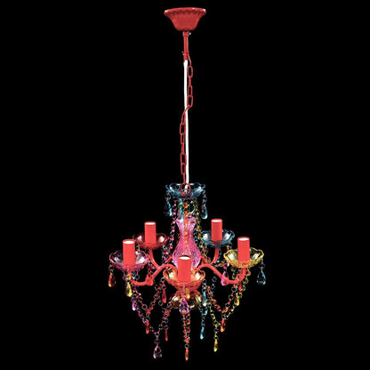 vidaXL Crystal Light 5 Bulbs Multicolour