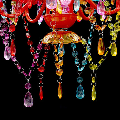 vidaXL Crystal Light 5 Bulbs Multicolour