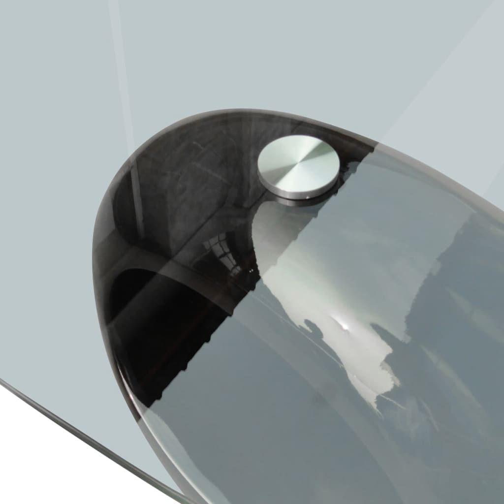 vidaXL Coffee Table | High Gloss Black | Tempered glass, Fiberglass | Medium