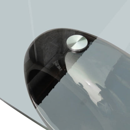 vidaXL Coffee Table | High Gloss Black | Tempered glass, Fiberglass | Medium