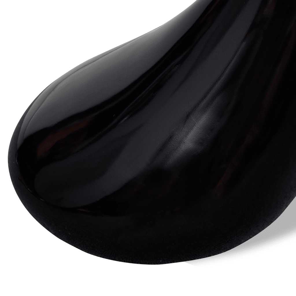 vidaXL Coffee Table | High-Gloss Black | Fiberglass and Tempered Glass | Small