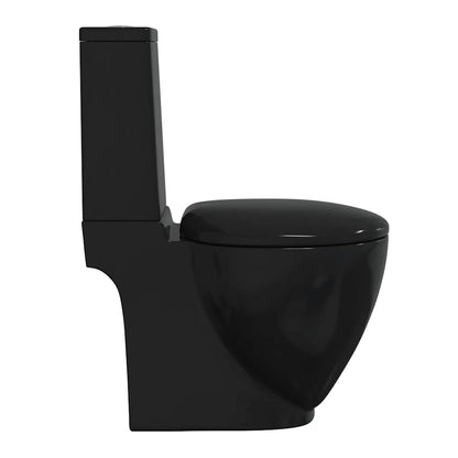 140298 vidaXL Ceramic Toilet Back Water Flow Black