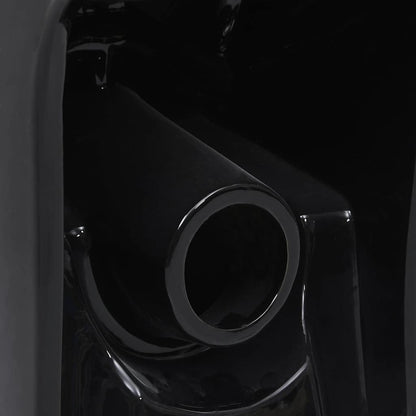 140298 vidaXL Ceramic Toilet Back Water Flow Black