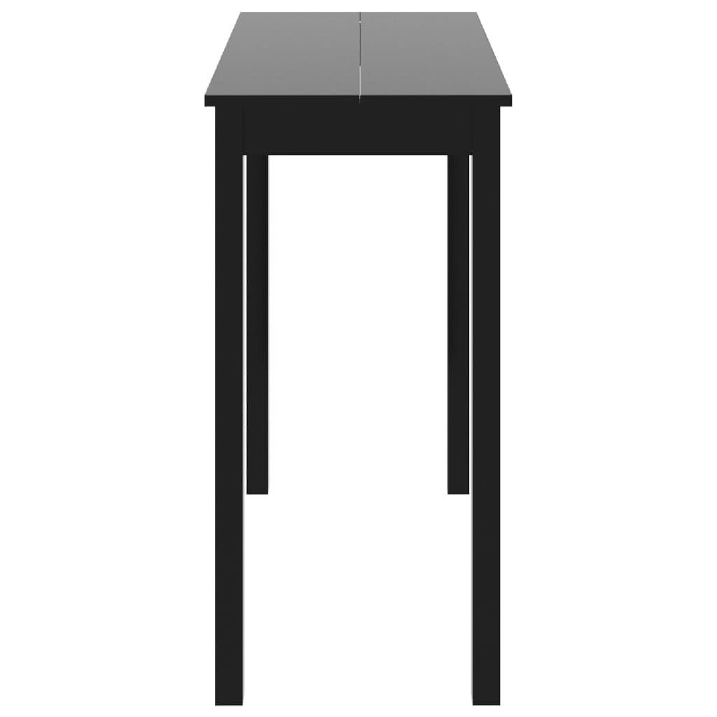 240378 vidaXL Bar Table MDF Black 115x55x107 cm