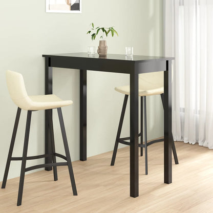 240378 vidaXL Bar Table MDF Black 115x55x107 cm