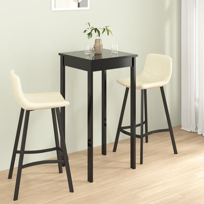 240379 vidaXL Bar Table MDF Black 55x55x107 cm