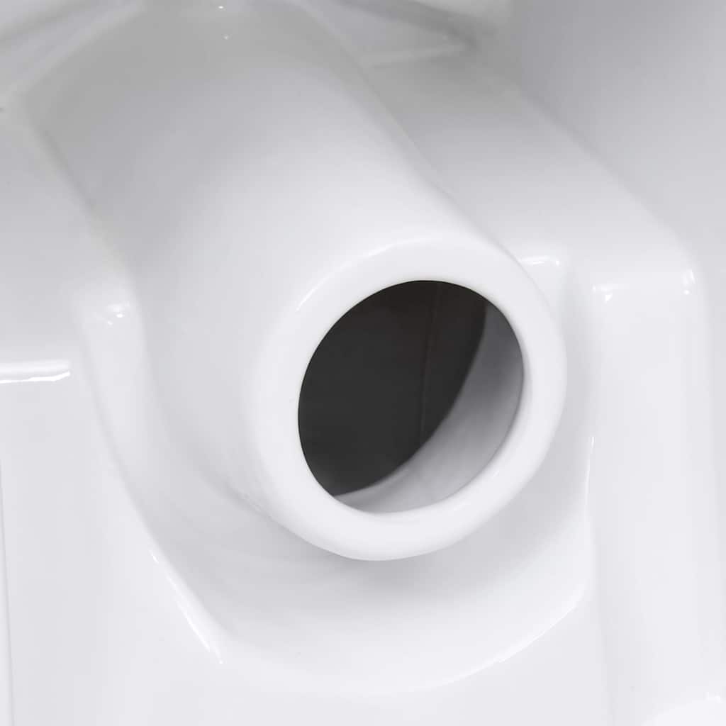240376 vidaXL Ceramic Toilet Back Water Flow White