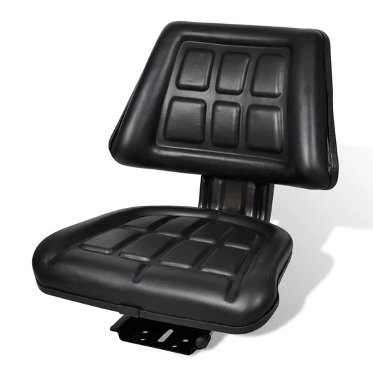 210156 vidaXL Tractor Seat with Backrest Black