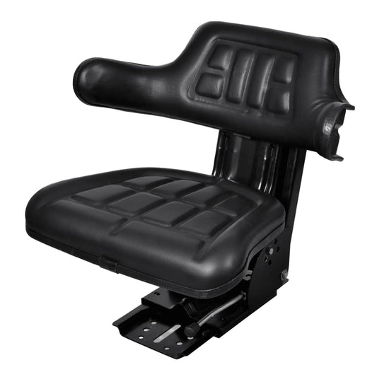 210157 vidaXL Tractor Seat with Suspension Black