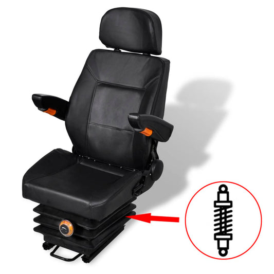 210158 vidaXL Tractor Seat with Suspension