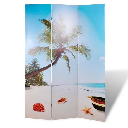vidaXL Folding Room Divider 120x170 cm Beach
